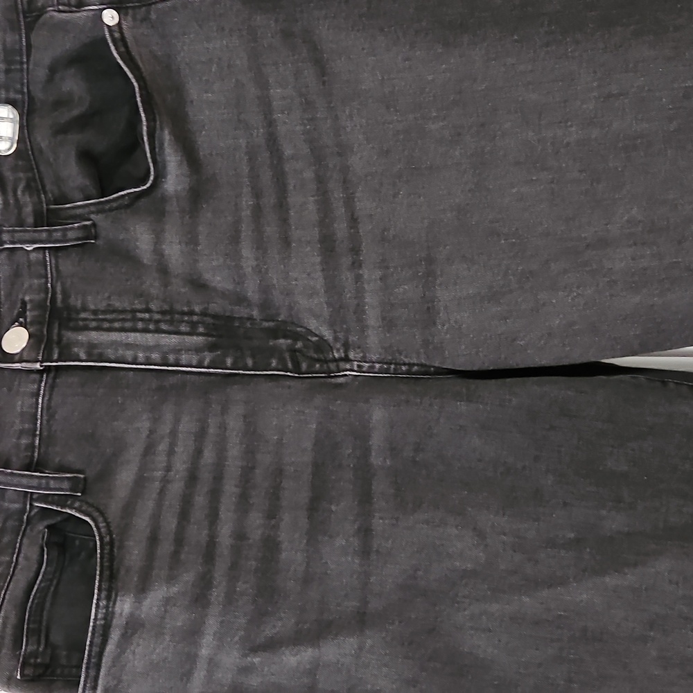 FRAME Le Jane Crop Denim Jeans Obsidian Black Gray Size 31 - Picture 10 of 17
